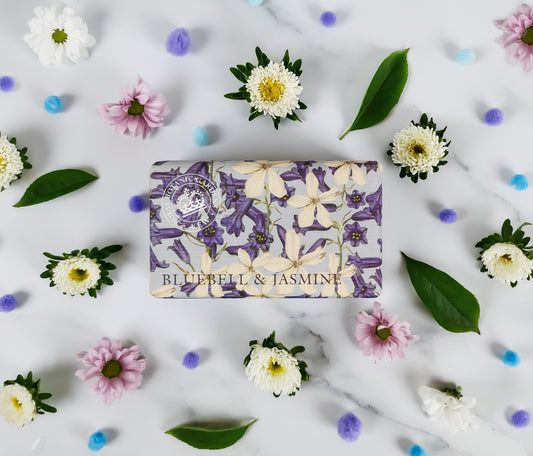 The English Soap Company Kew Gardens Bluebell and Jasmine Soap Bar 240g