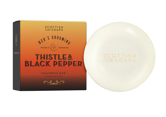 Scottish Fine Soaps Thistle & Black Pepper Shampoo Bar 100g
