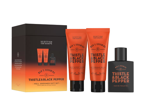 Scottish Fine Soaps Thistle & Black Pepper Well Groomed Gift Set