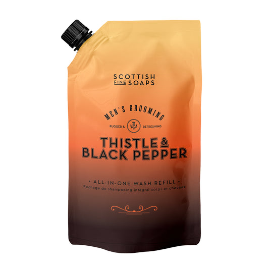 Scottish Fine Soaps Thistle & Black Pepper All-In-One-Wash Refill 1.2L
