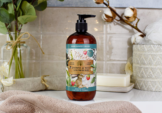 The English Soap Company Anniversary Jasmine and Wild Strawberry Hand and Body Wash 500ml