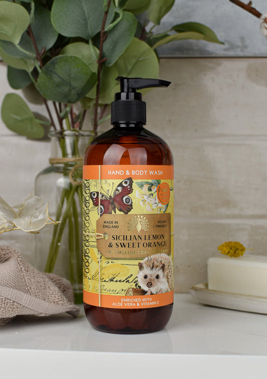 The English Soap Company Anniversary Sicilian Lemon and Sweet Orange Hand and Body Wash 500ml