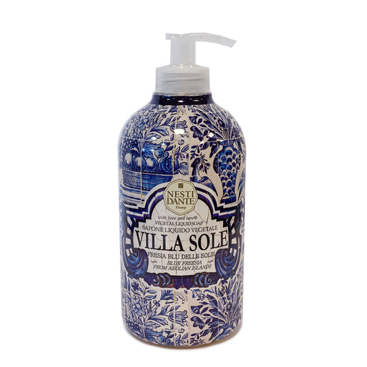 Nesti Dante Villa Sole Fresia Blu delle Eolie (Blue Freesia) Liquid Soap 500ml