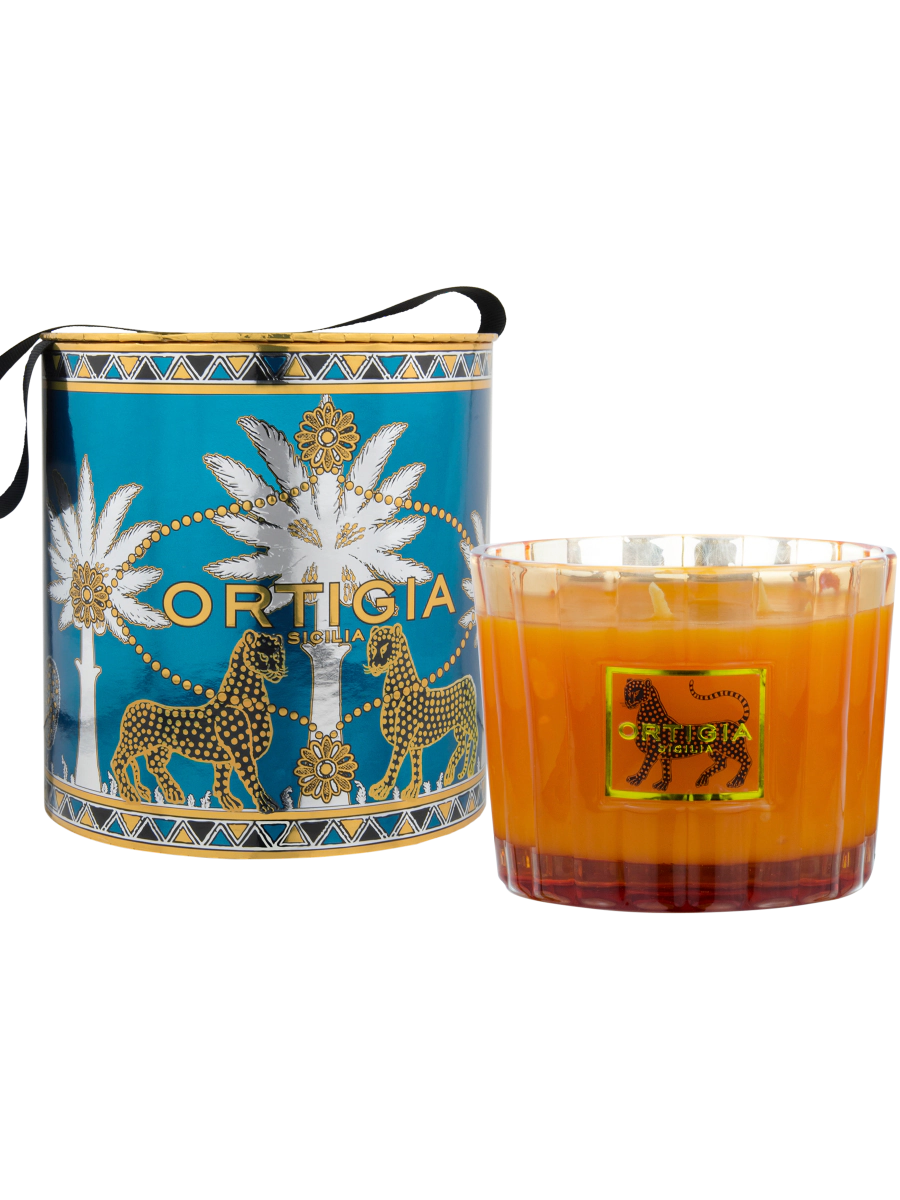 Ortigia Sicilia Ambra Nera 4 Wick Candle