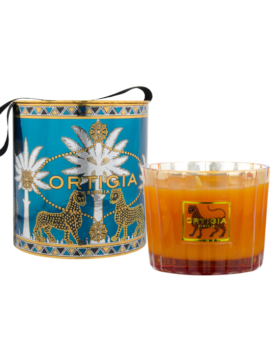 Ortigia Sicilia Ambra Nera 4 Wick Candle