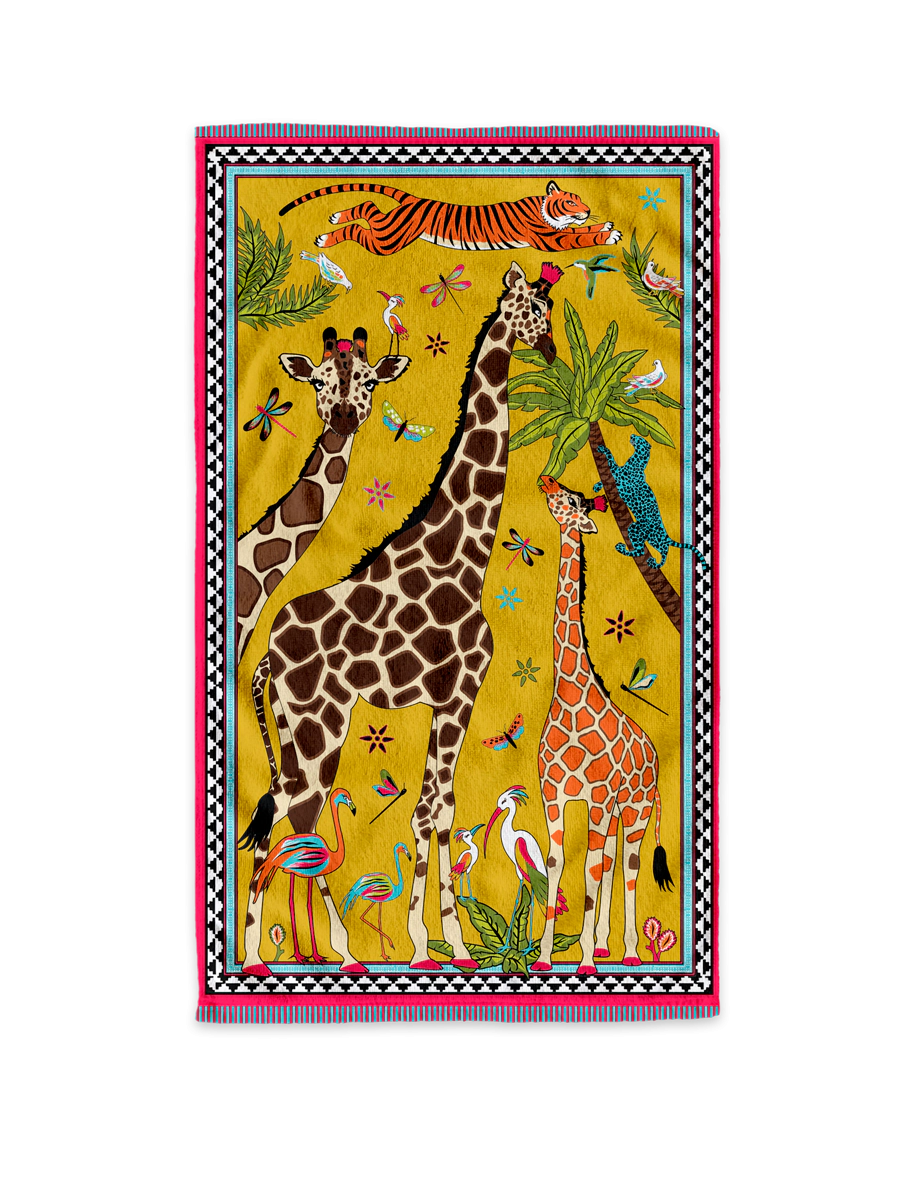 Ortigia Sicilia Beach Towel Giraffe Sahara