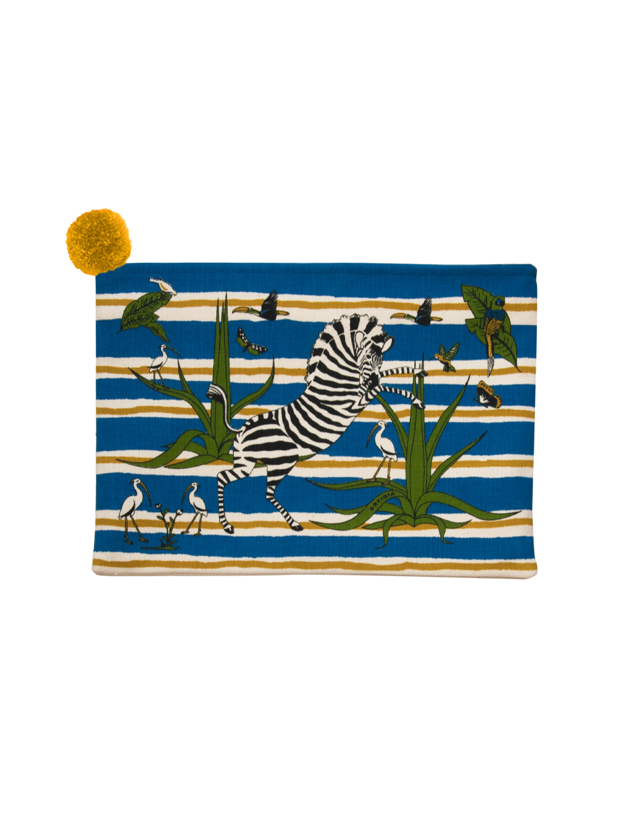 Ortigia Sicilia Pochette Jungle Blue