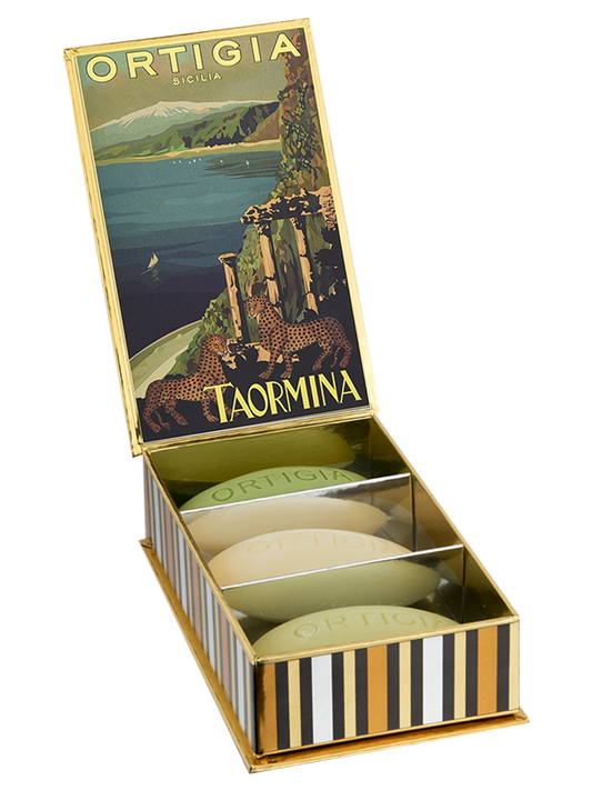 Ortigia Sicilia City Box - Taormina olive oil soap 40g x 3