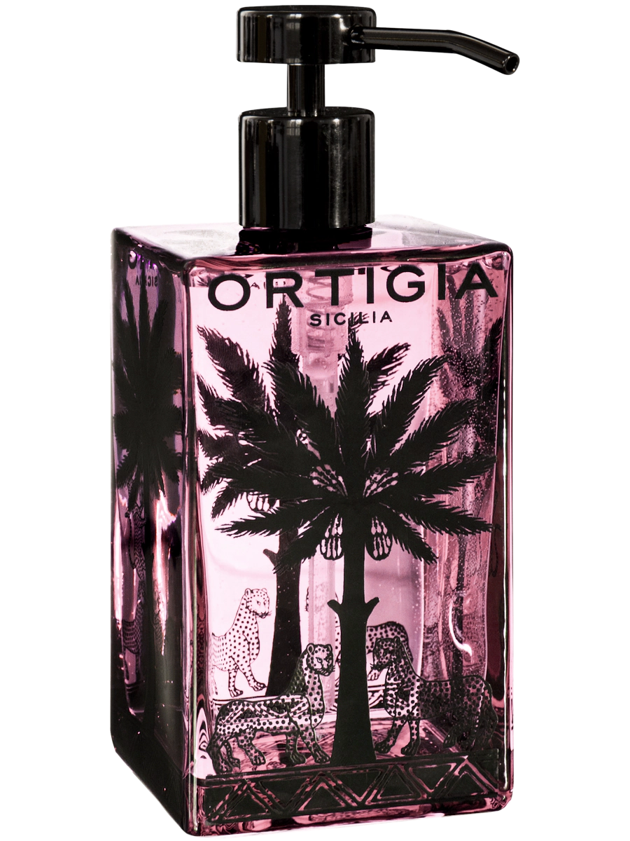 Ortigia Sicilia Pink Empty Glass Soap Dispenser 475ml