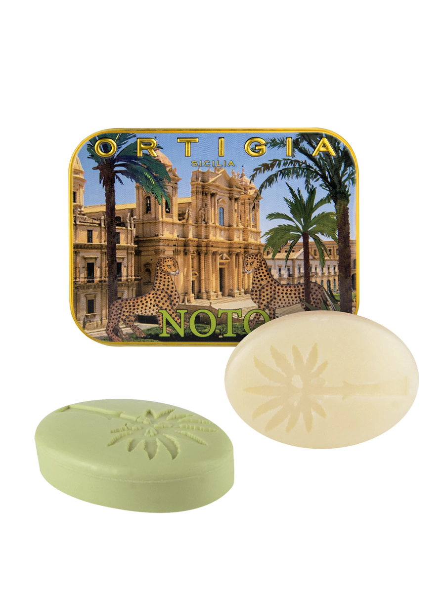 Ortigia Sicilia City Tin – Noto (2 x 25g Olive Oil Soaps)