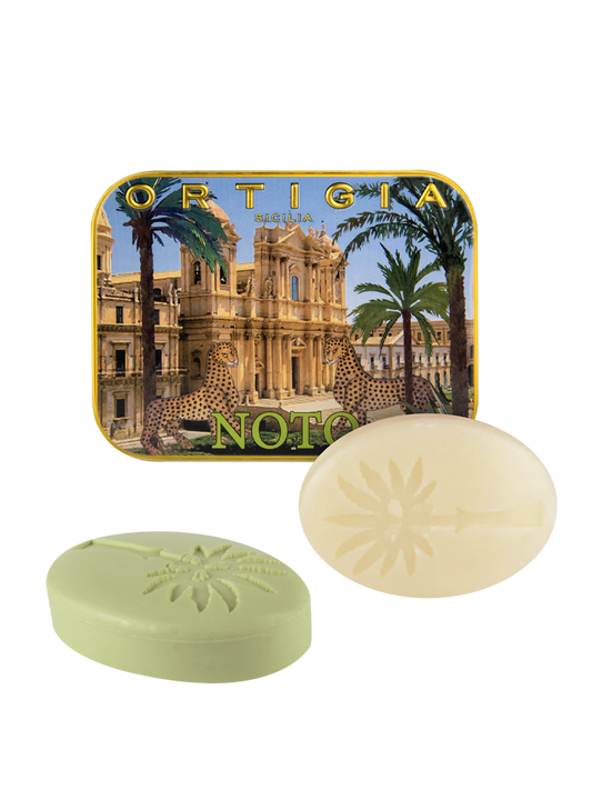 Ortigia Sicilia City Tin – Noto (2 x 25g Olive Oil Soaps)
