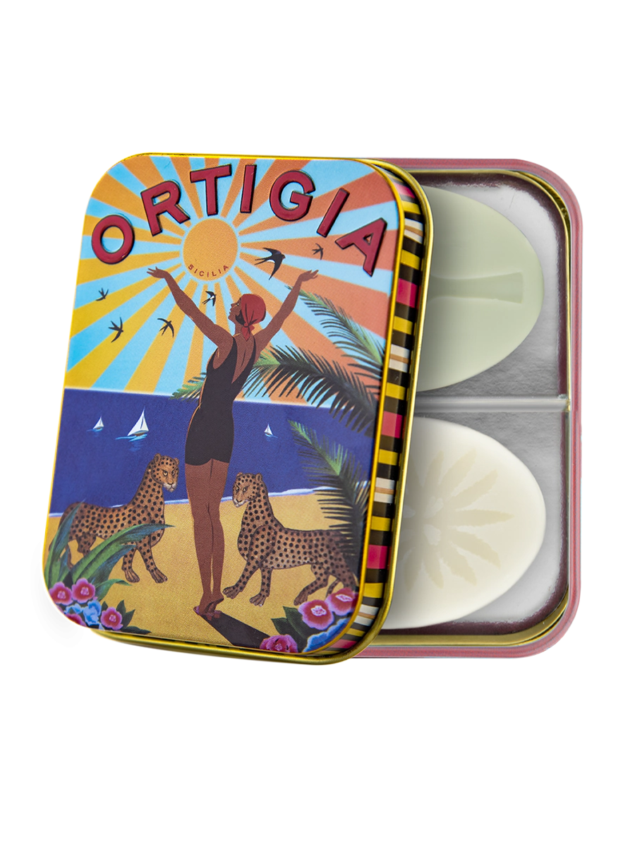 Ortigia Sicilia City Tin – Ortigia (2 x 25g Olive Oil Soaps)