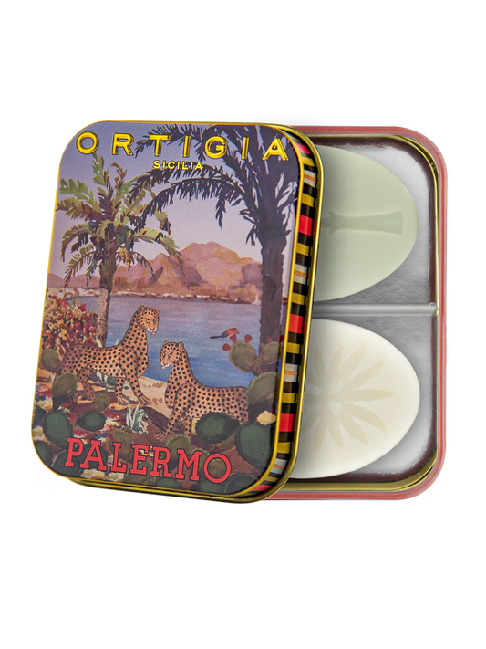 Ortigia Sicilia City Tin – Palermo (2 x 25g Olive Oil Soaps)