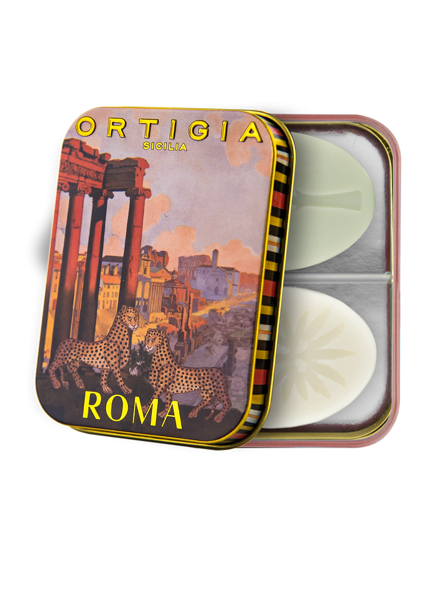 Ortigia Sicilia City Tin – Roma (2 x 25g Olive Oil Soaps)