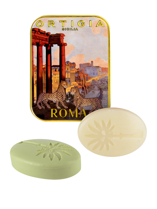 Ortigia Sicilia City Tin – Roma (2 x 25g Olive Oil Soaps)