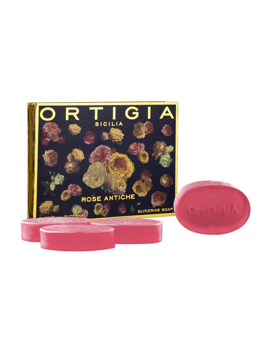Ortigia Sicilia Rose Antiche Glycerine Soap Small Box