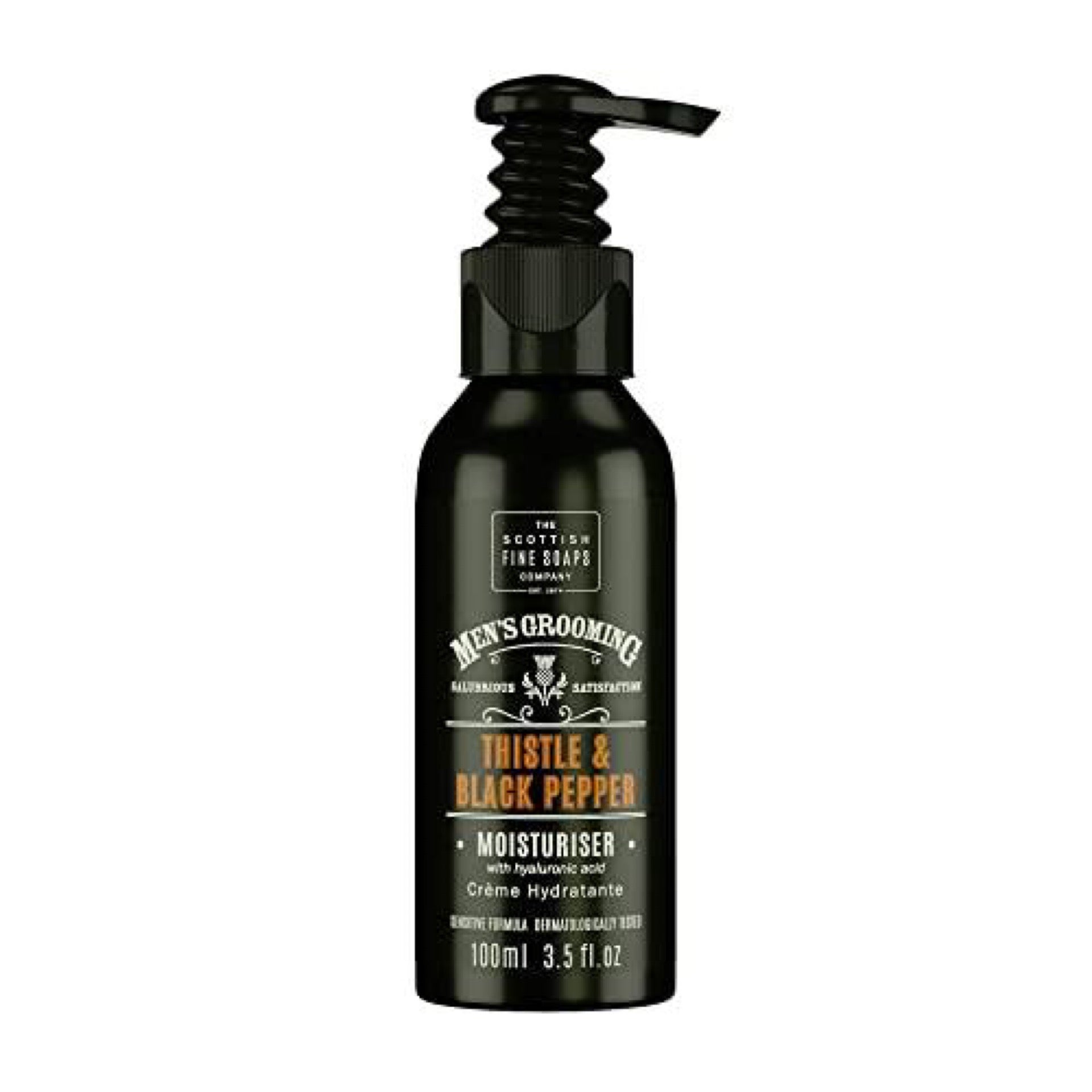 Scottish Fine Soaps Thistle &amp; Black Pepper Moisturiser 100ml Pump Bottle