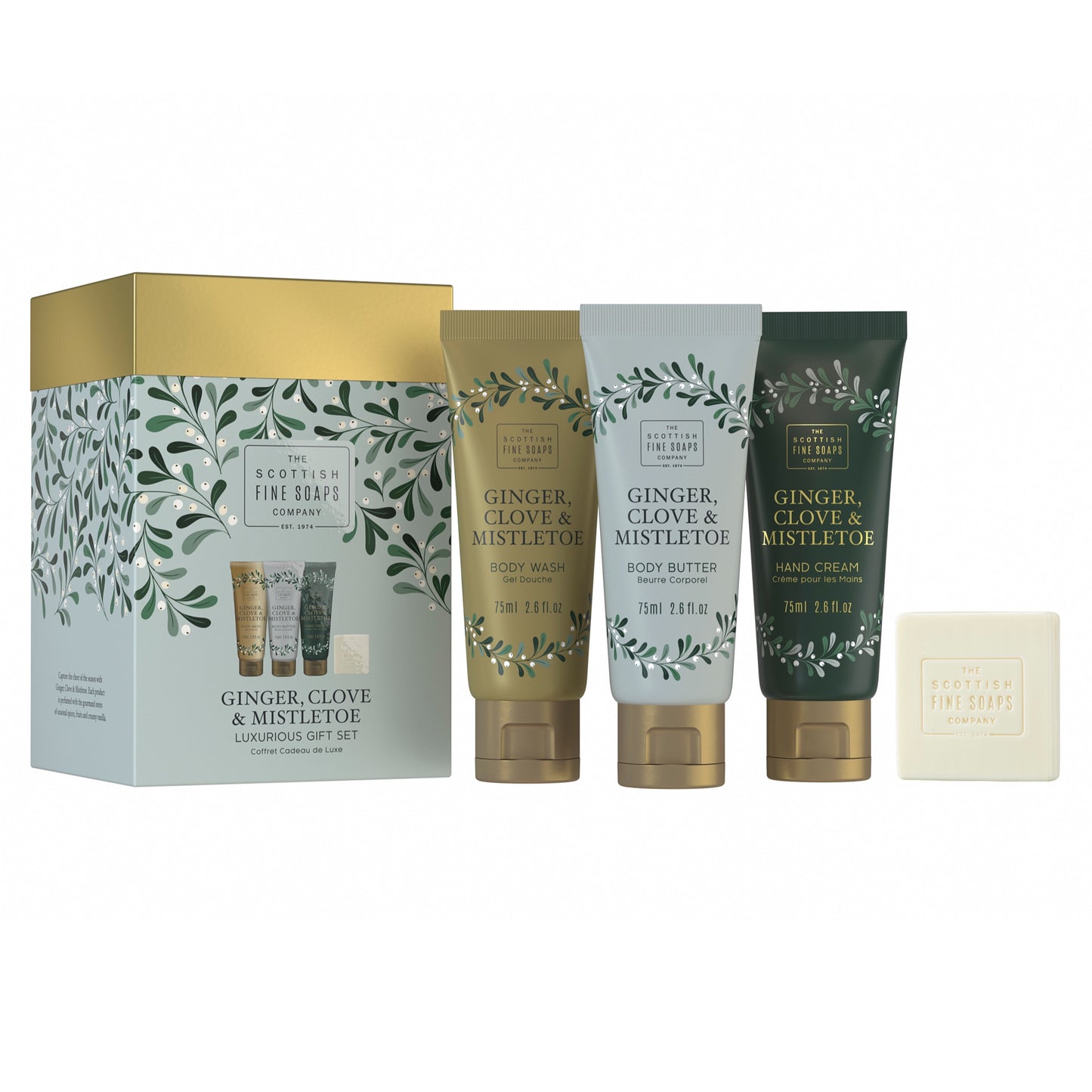 The Scottish Fine Soaps Company Ginger, Clove & Mistletoe Luxurious Gift Set