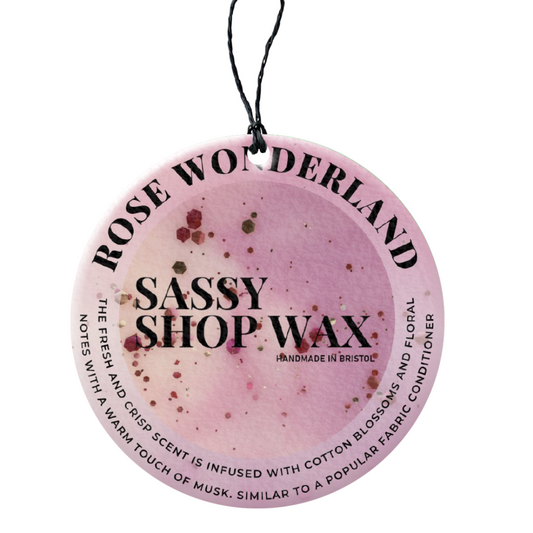 Sassy Scents Rose Wonderland Hanging Car Freshener