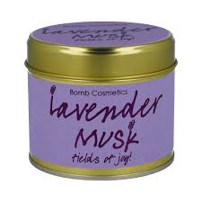 Bomb Cosmetics lavender musk Tinned Candle