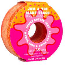 Bomb Cosmetics Jam & The Giant Peach Body Buffer Sponge