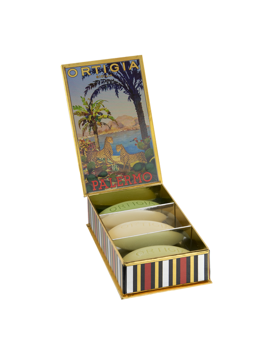 Ortigia Sicilia Palermo Set of 3 Scented Olive Oil Soap 3x 40g