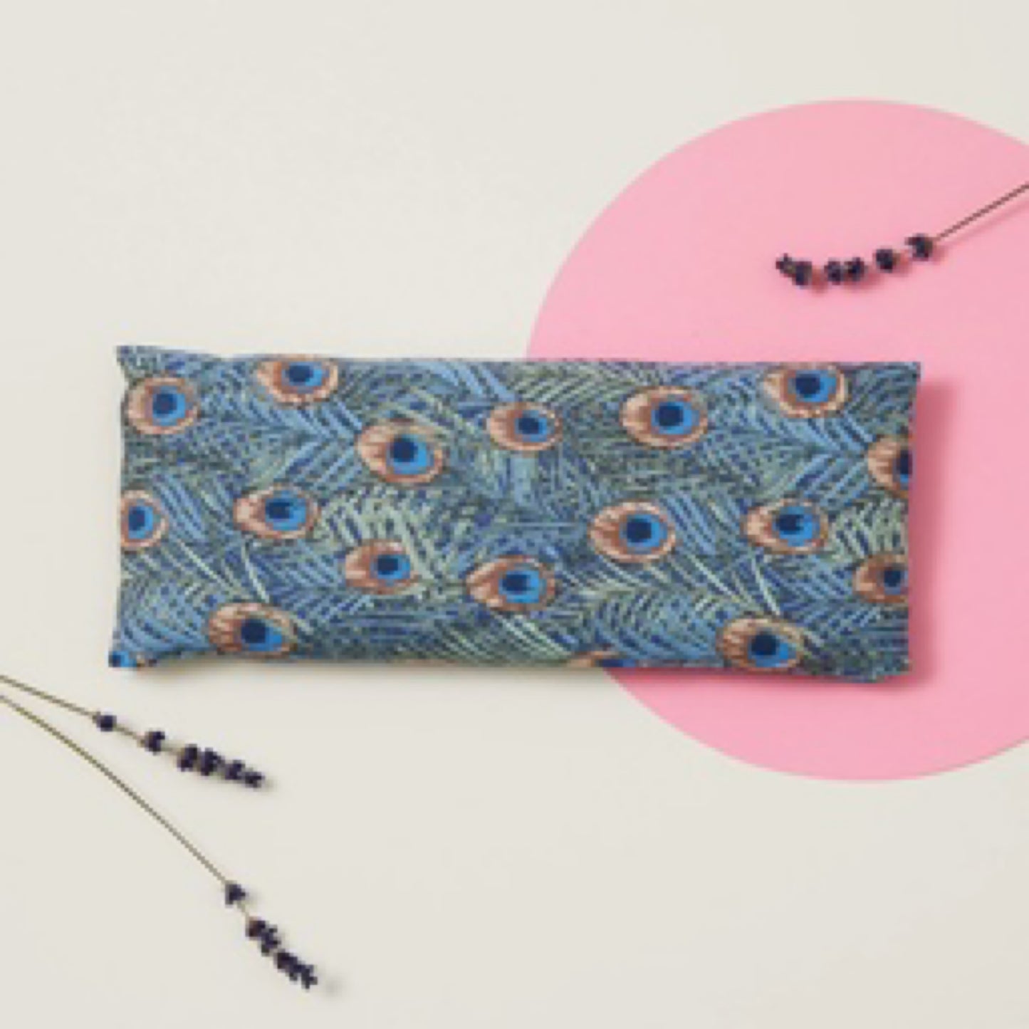 Clarity Blend Relaxation Eye Pillow Peacock Feathers Pattern