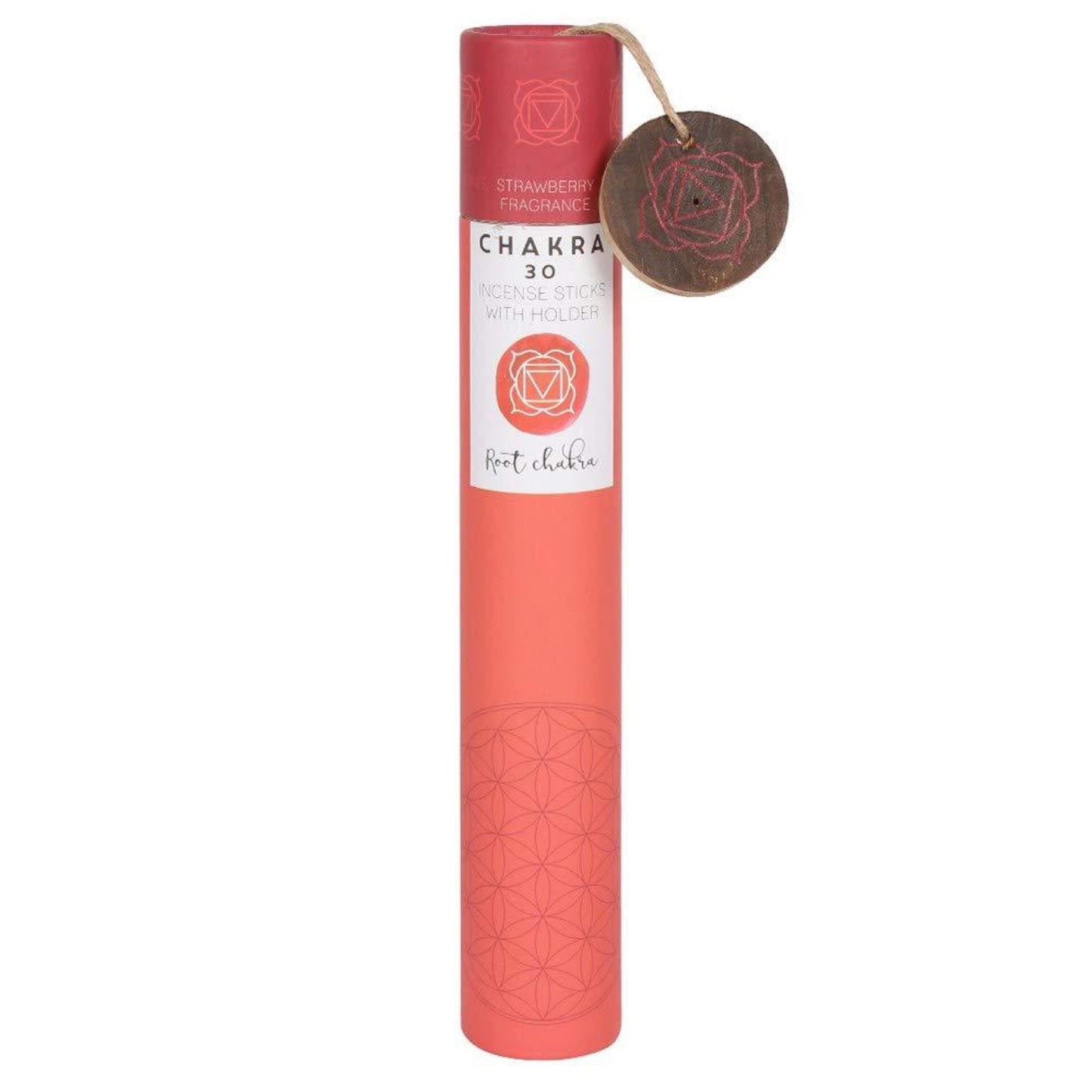 Chakra 30 incense sticks with holder - strawberry