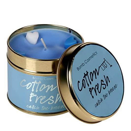 Bomb Cosmetics Cotton Fresh Scented Tin Candle