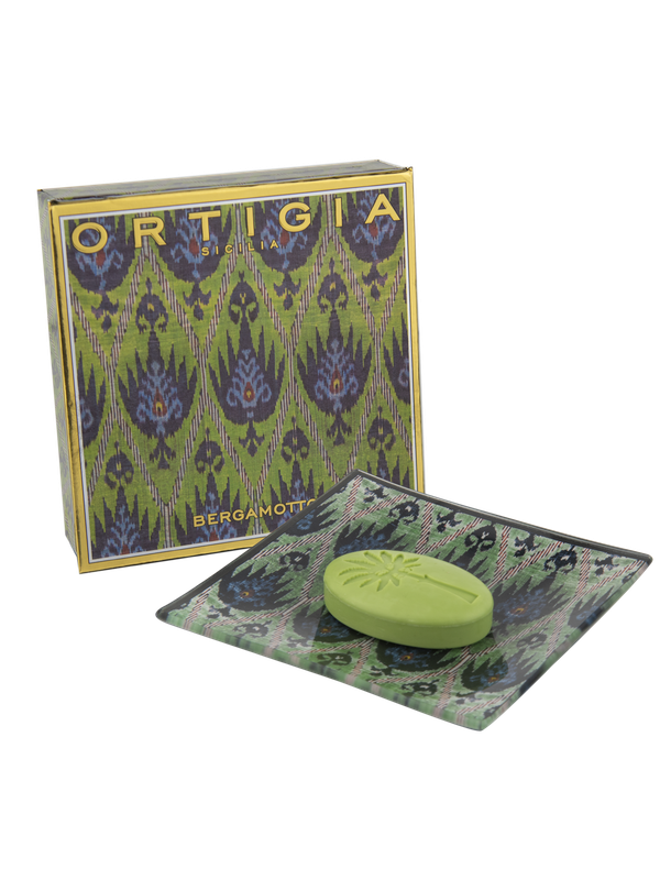 Ortigia Sicilia Bergamotto Glass Plate & Soap