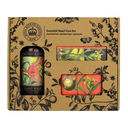 The English Soap Company Royal Botanic Gardens Kew Essential Hand Care Set Bergamot & Ginger