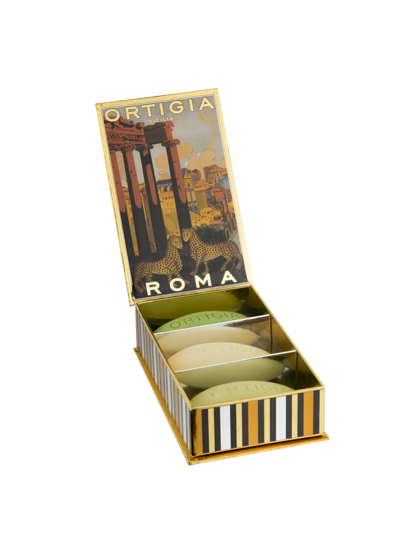 Ortigia Sicilia City Box Roma olive oil soap 40g x 3