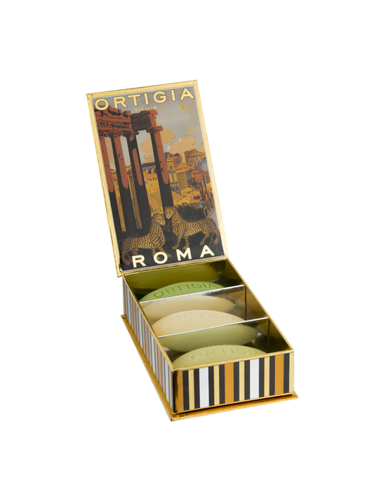 Ortigia Sicilia City Box Roma olive oil soap 40g x 3