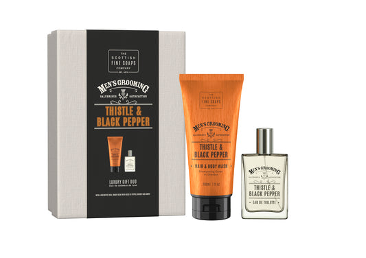 The Scottish Fine Soaps Company Mens grooming Thistle & Black pepper luxury gift duo