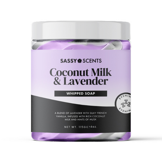 Sassy Scents Coconut Milk & Lavender Whipped Soap 115g