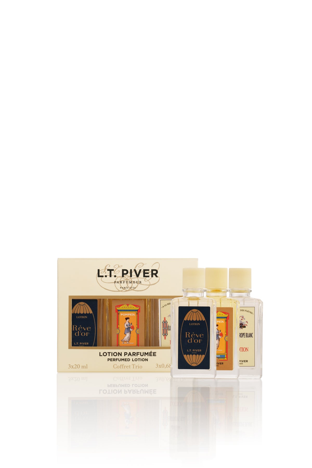 L.T. PIVER Coffret Trio Voyage Eau de Cologne Gift Set – 3 x 20ml