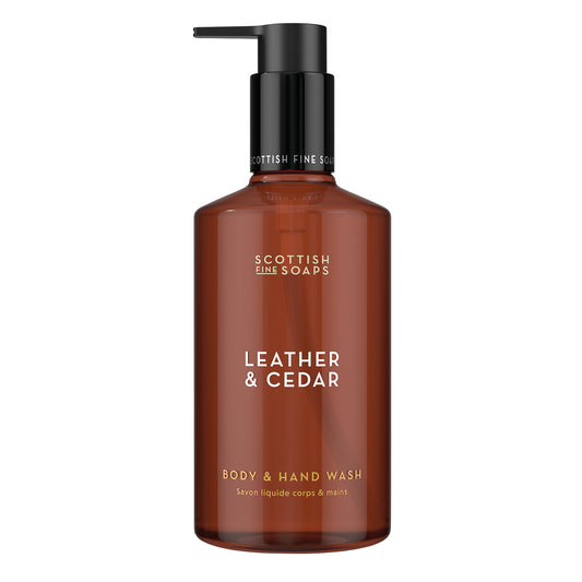 Scottish Fine Soaps Leather & Cedar Body & Hand Wash 300ml