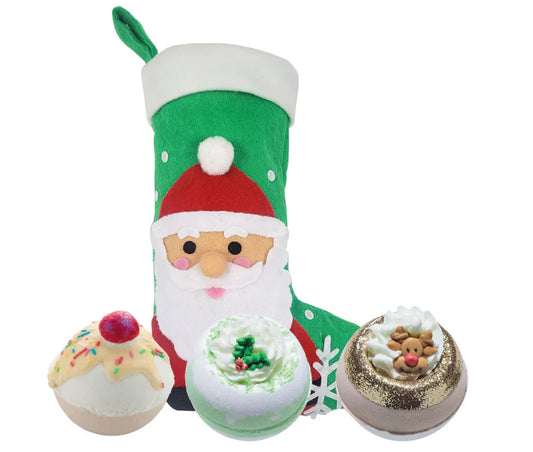 Bomb Cosmetics Santa Stocking x 3 Bath Bombs