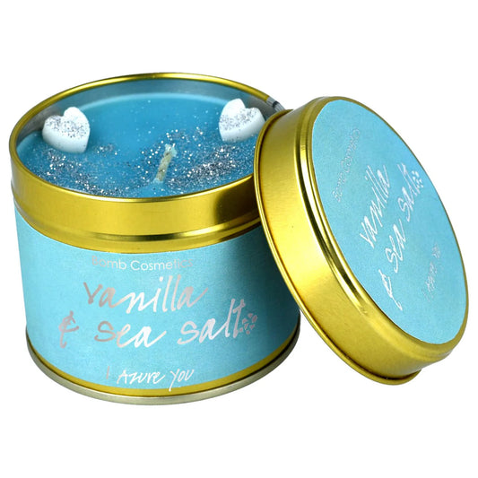 Bomb Cosmetics Vanilla & Sea Salt Tin Candle