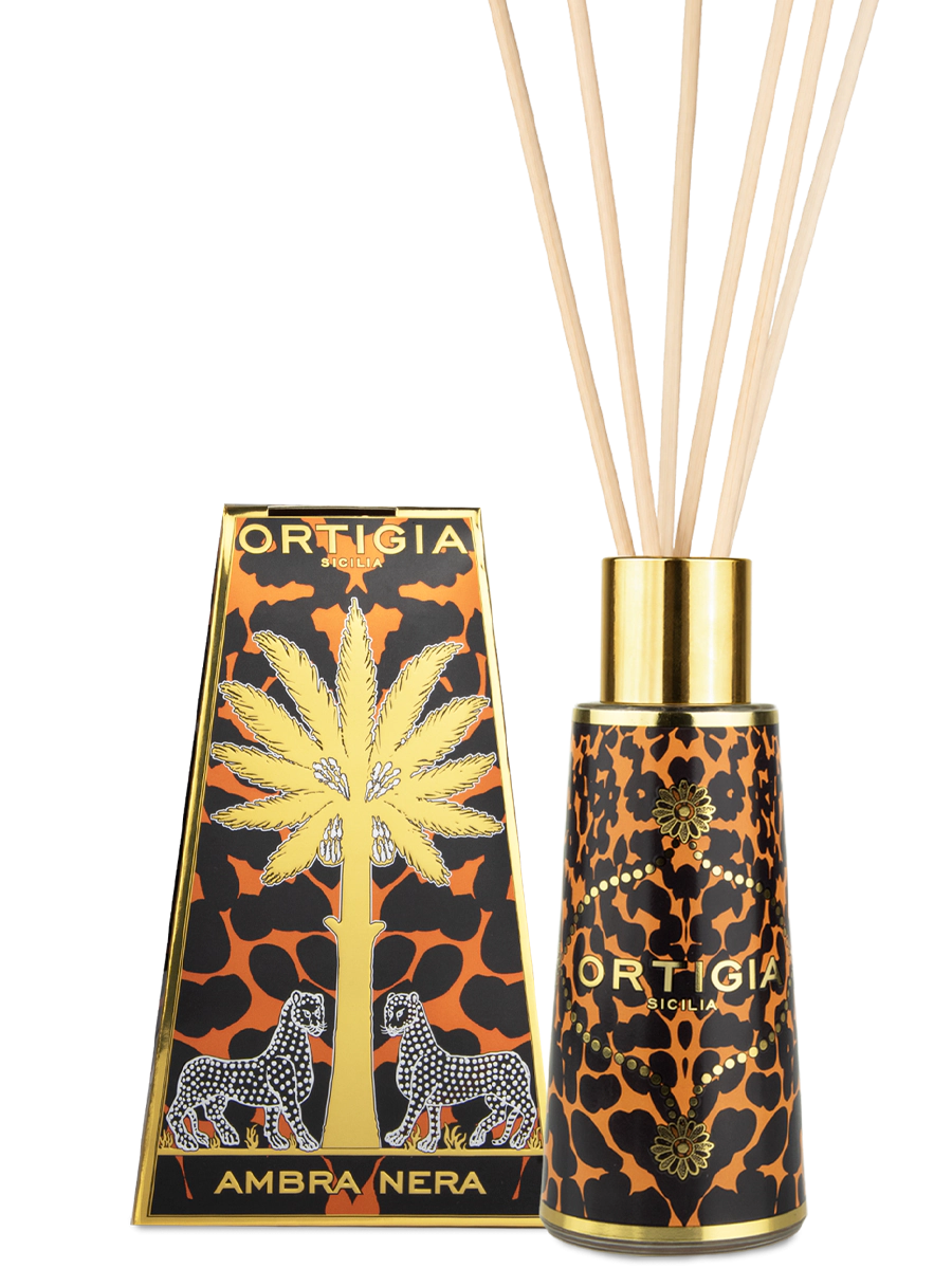 Ortigia Sicilia Ambra Nera Decorated Diffuser 200ml