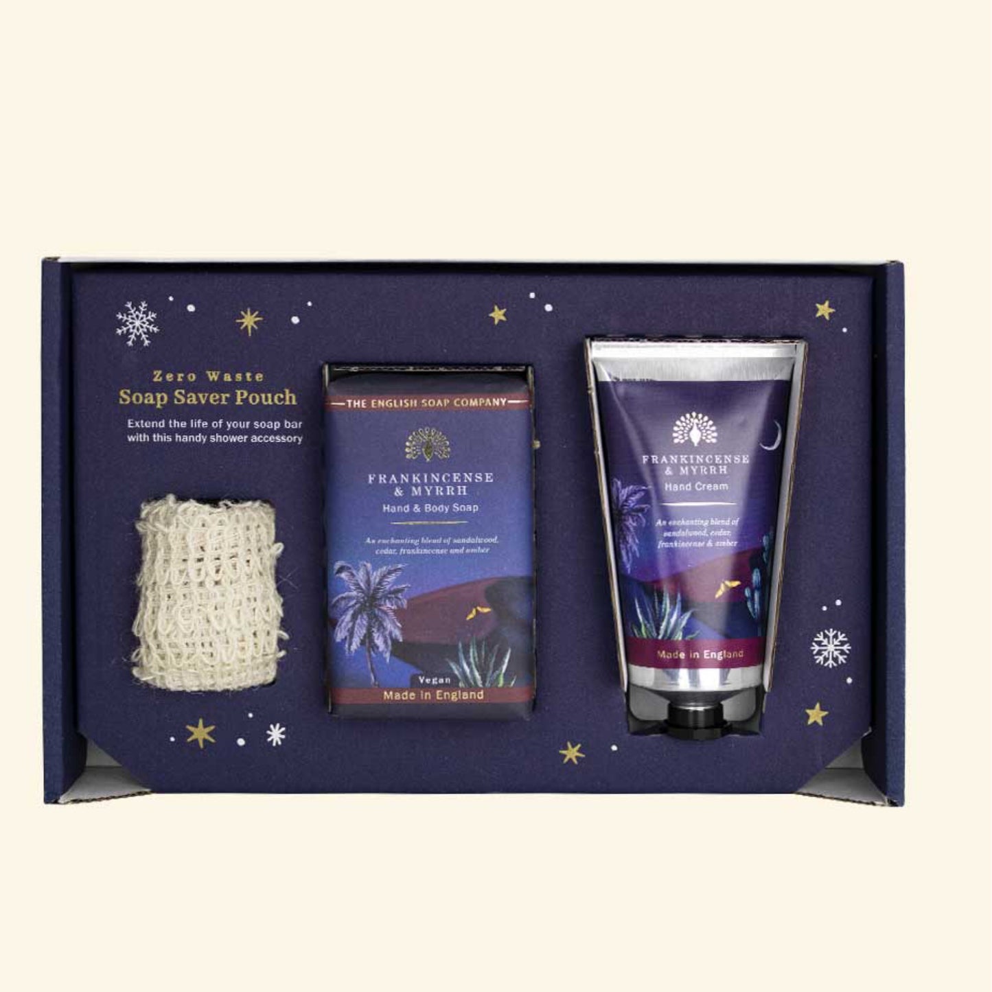 The English Soap Company Frankincense & Myrrh fragrance Luxury soap & hand cream gift set