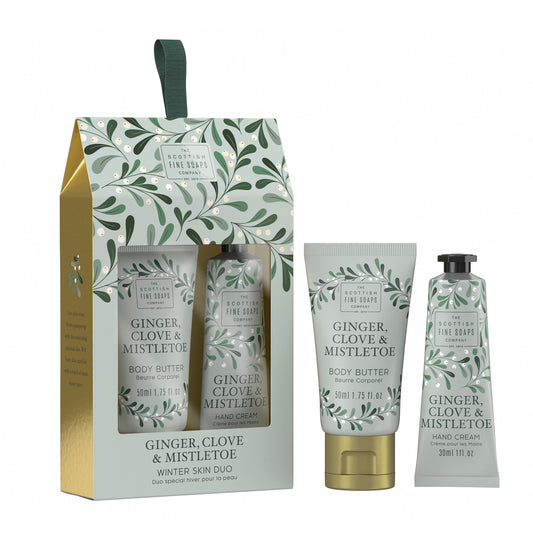 The Scottish Fine Soaps Company Ginger, Clove & Mistletoe Winter Skin Duo