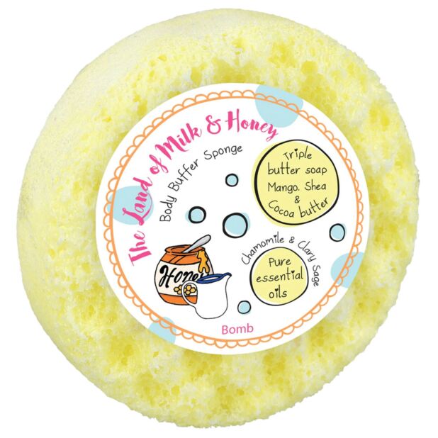 Bomb Cosmetics The Land of Milk & Honey Body Buffer Soap Sponge