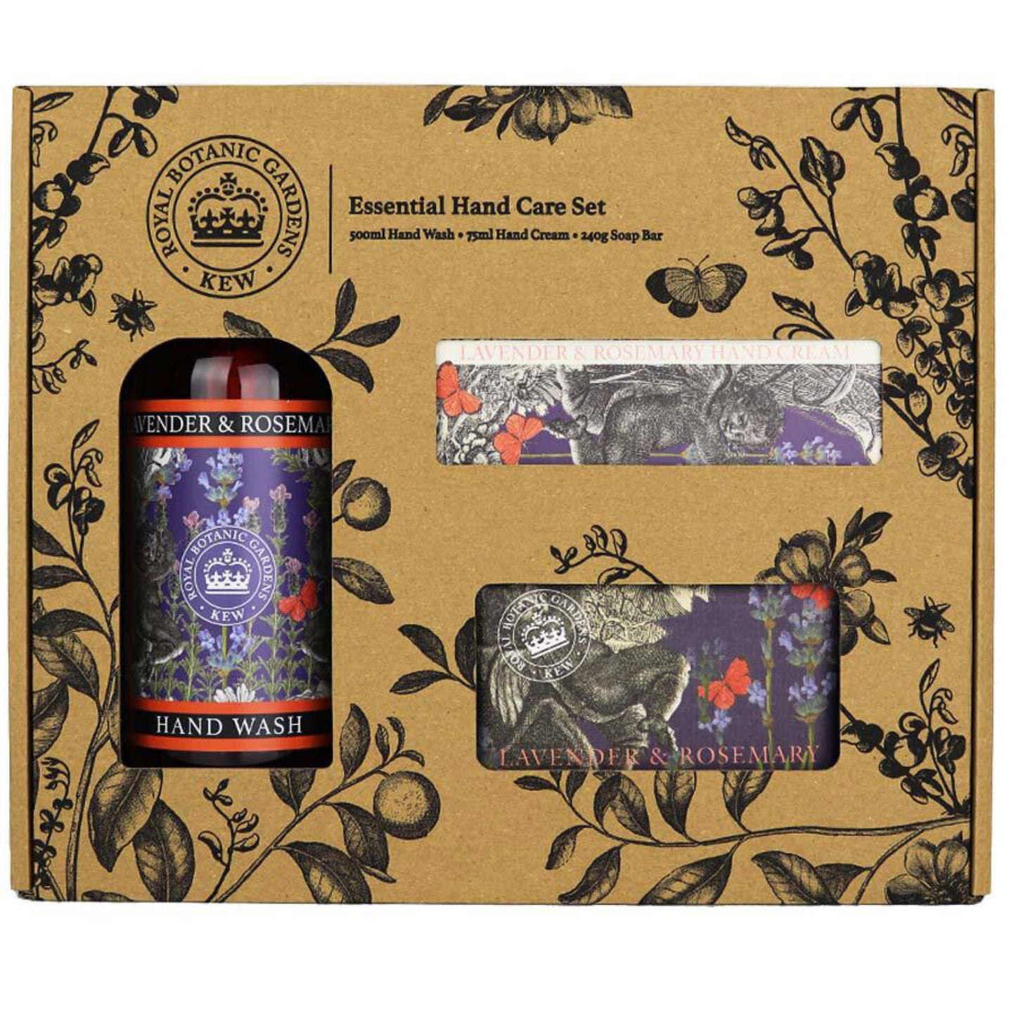 The English Soap Company Royal Botanic Gardens Kew Essential Hand Care Set Lavender & Rosemary