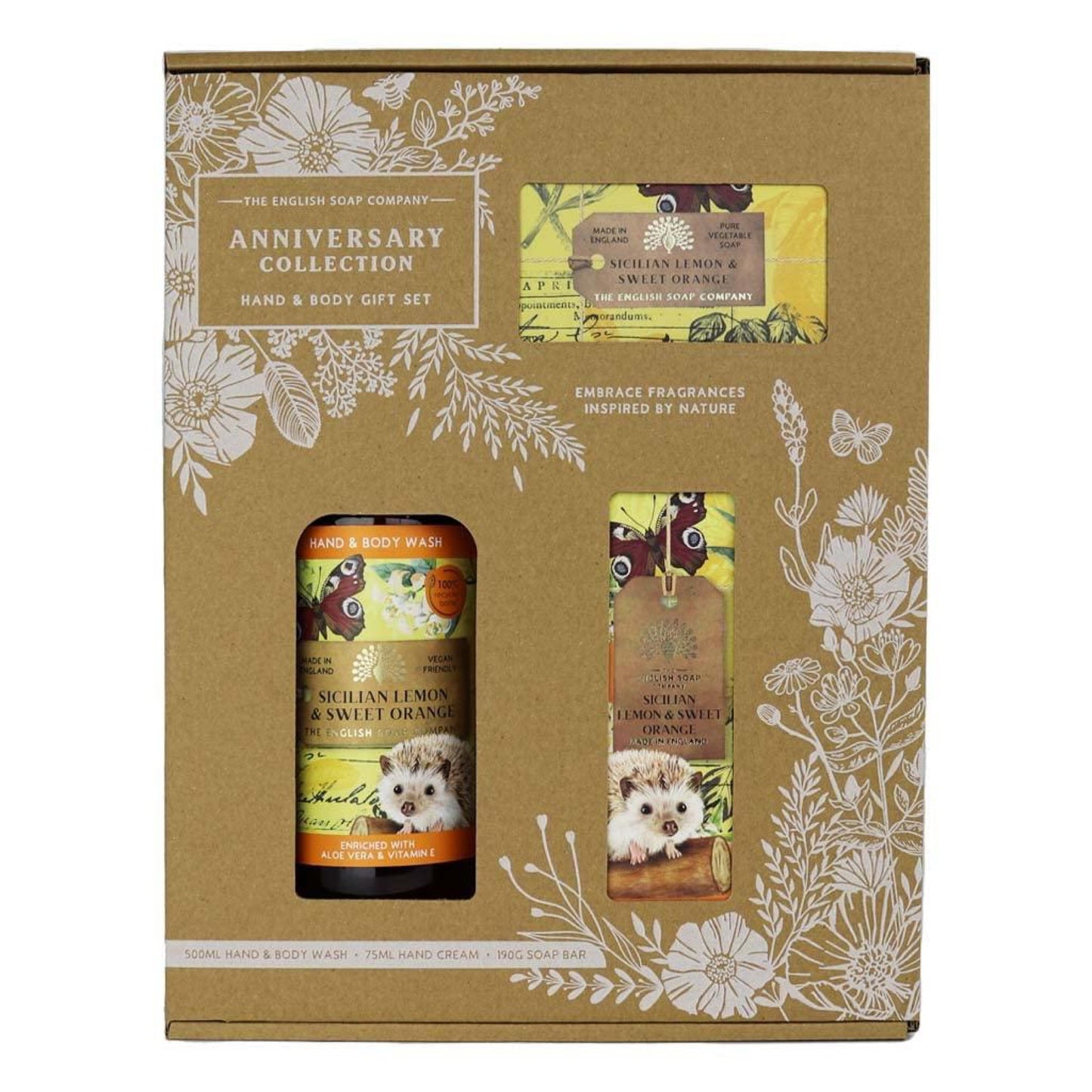 The English Soap Company Anniversary Hand and Body Gift Box Sicilian Lemon & Sweet Orange