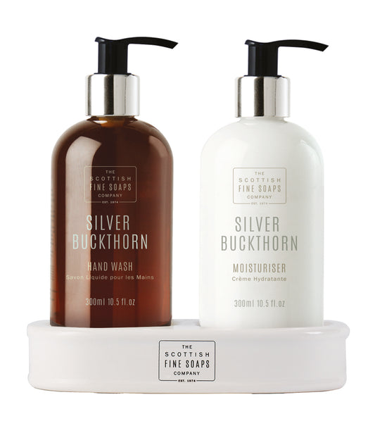 Scottish Fine Soaps Silver Buckthorn Hand Care Set 2 x 300g