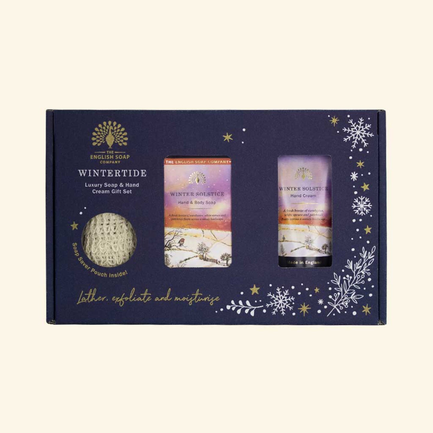 The English Soap Company Winter Solstice fragrance Luxury soap & hand cream gift set