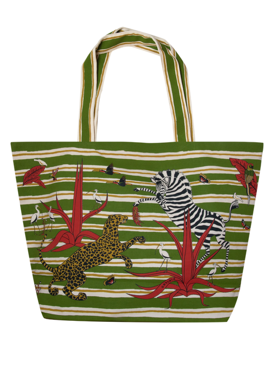 Ortigia Sicilia Beach Bag Jungle Green