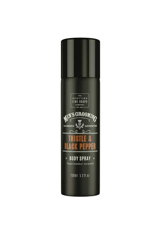 Scottish Fine Soaps thistle & black pepper body spray 150ml