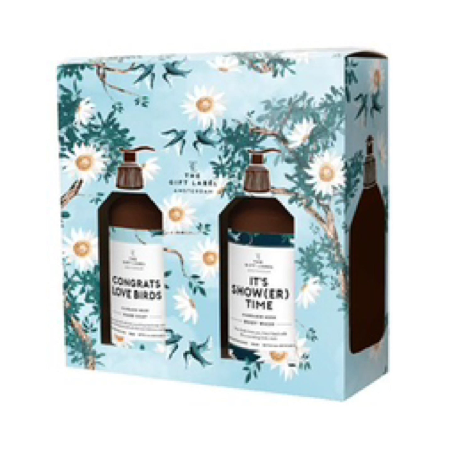 The Gift Label - WEDDING Congrats Love Birds gift set 2 x 250ml